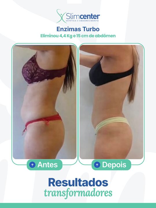 Antes e depois de Enzimas Turbo