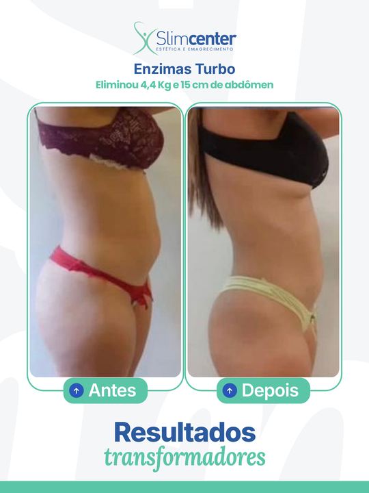Antes e depois de Enzimas Turbo